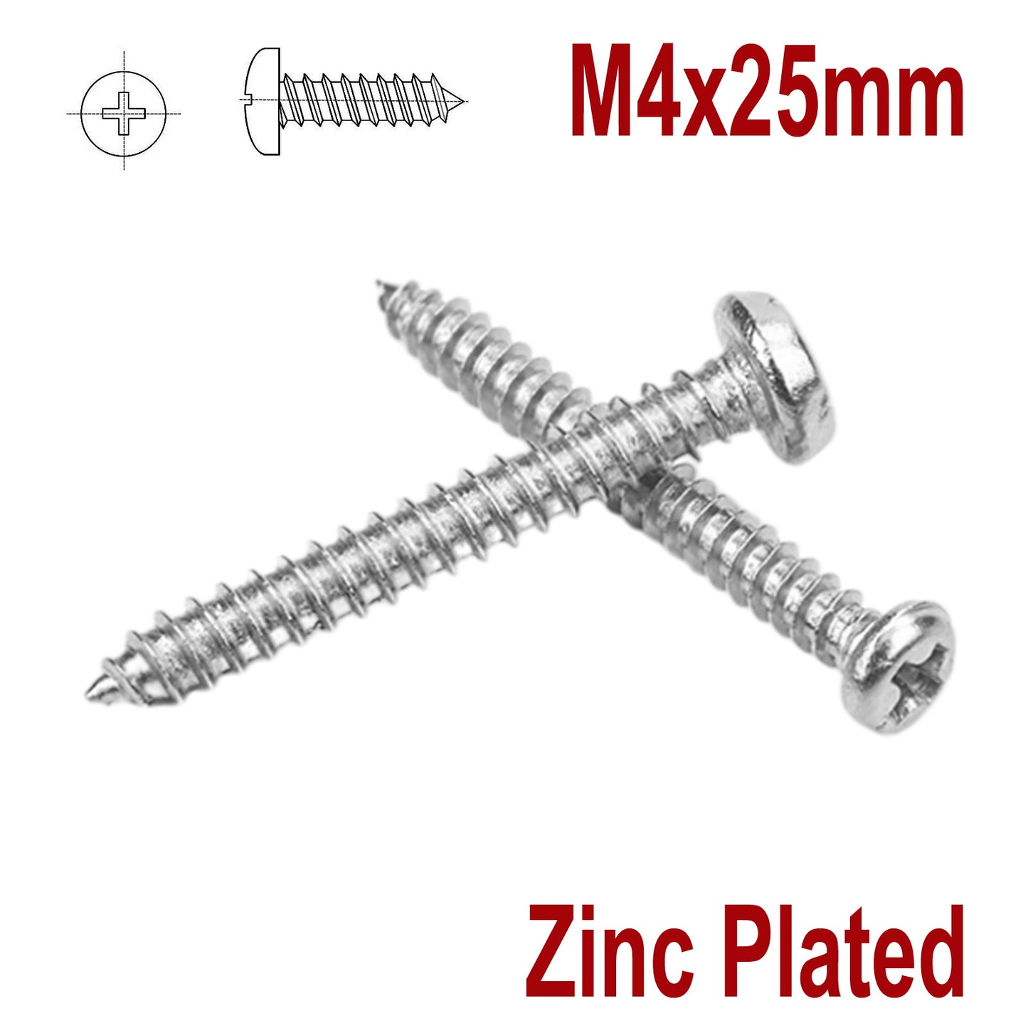 iBase - M4 x 25 mm Self Drilling Tapping Screws Pan Button Head Phillips Wood Zinc Kit - W11019VAR.jpg