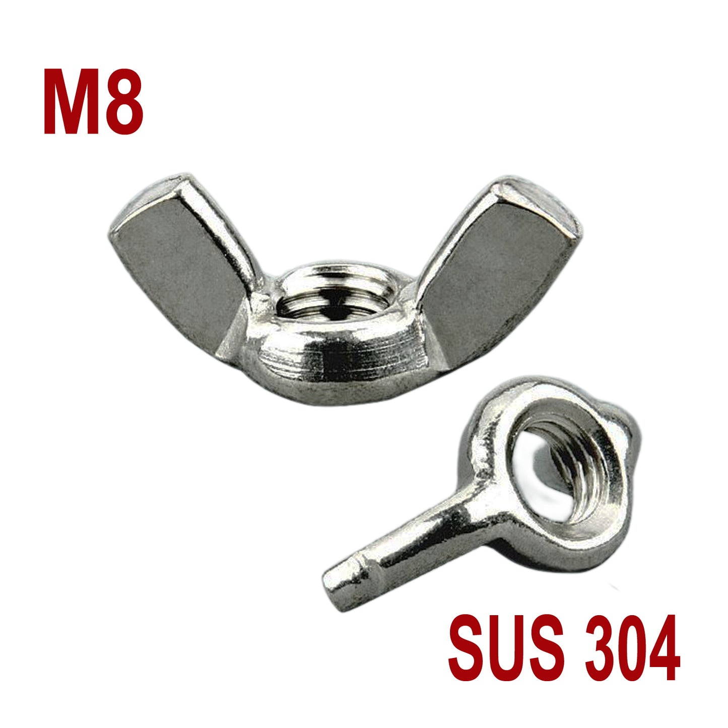 iBase - M8 Wing Nut Butterfly Stainless Steel Metric Wings Nuts Screws Fixings Bolt Kit - W14078VAR.jpg