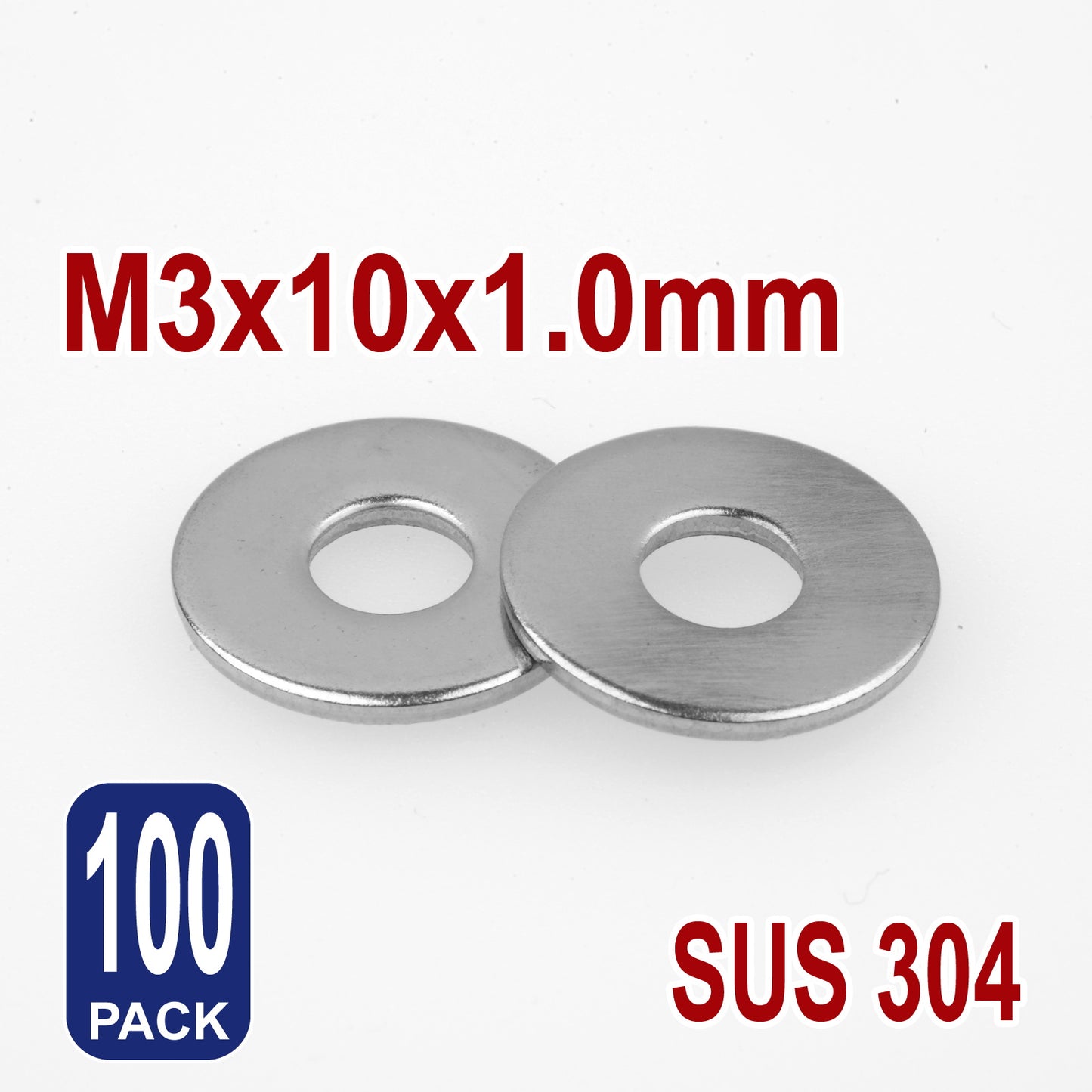 iBase - M3 Penny Mudguard Fender Flat Washers Stainless Steel 304 Metric SS Round Kit - W14085B100.jpg