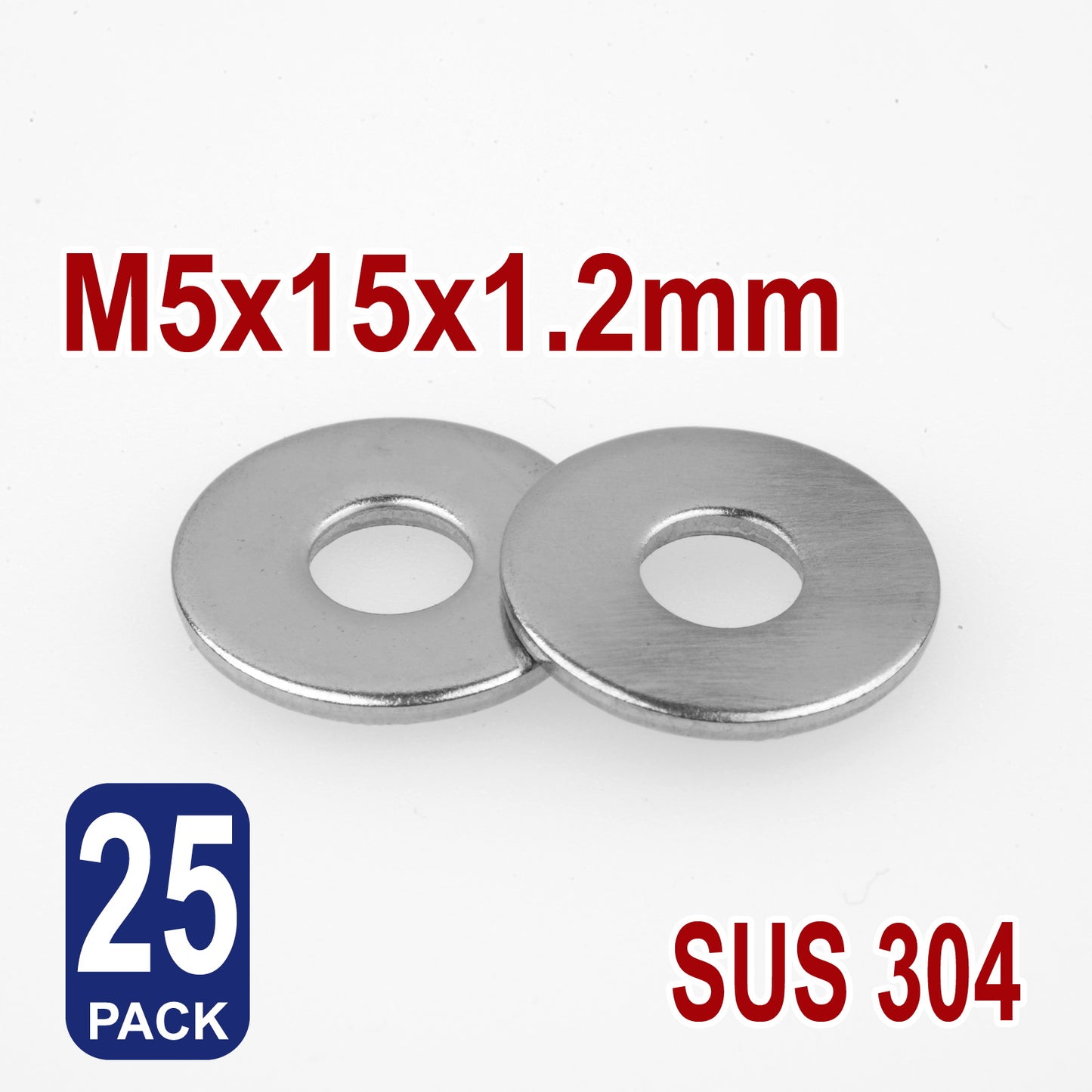 iBase - M5 Penny Mudguard Fender Flat Washers Stainless Steel 304 Metric SS Round Kit - W14087B25.jpg