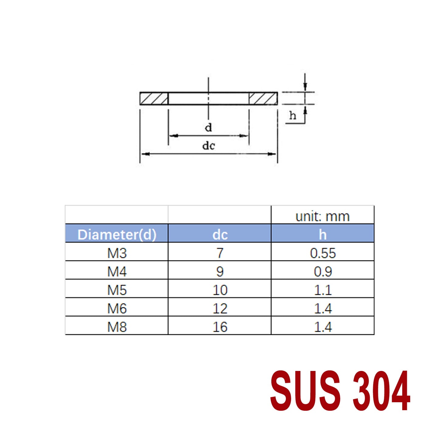 iBase - M3 Flat Washers Stainless Steel 304 Metric Fender Standard Washer Ring SS Kit - W14178.PT01.jpg
