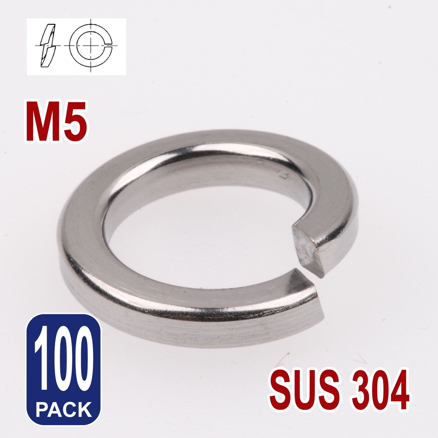 iBase - M5 Spring Split Washers Lock Washer Stainless Steel 304 Metric Round Rings Kit - W14187B100.jpg