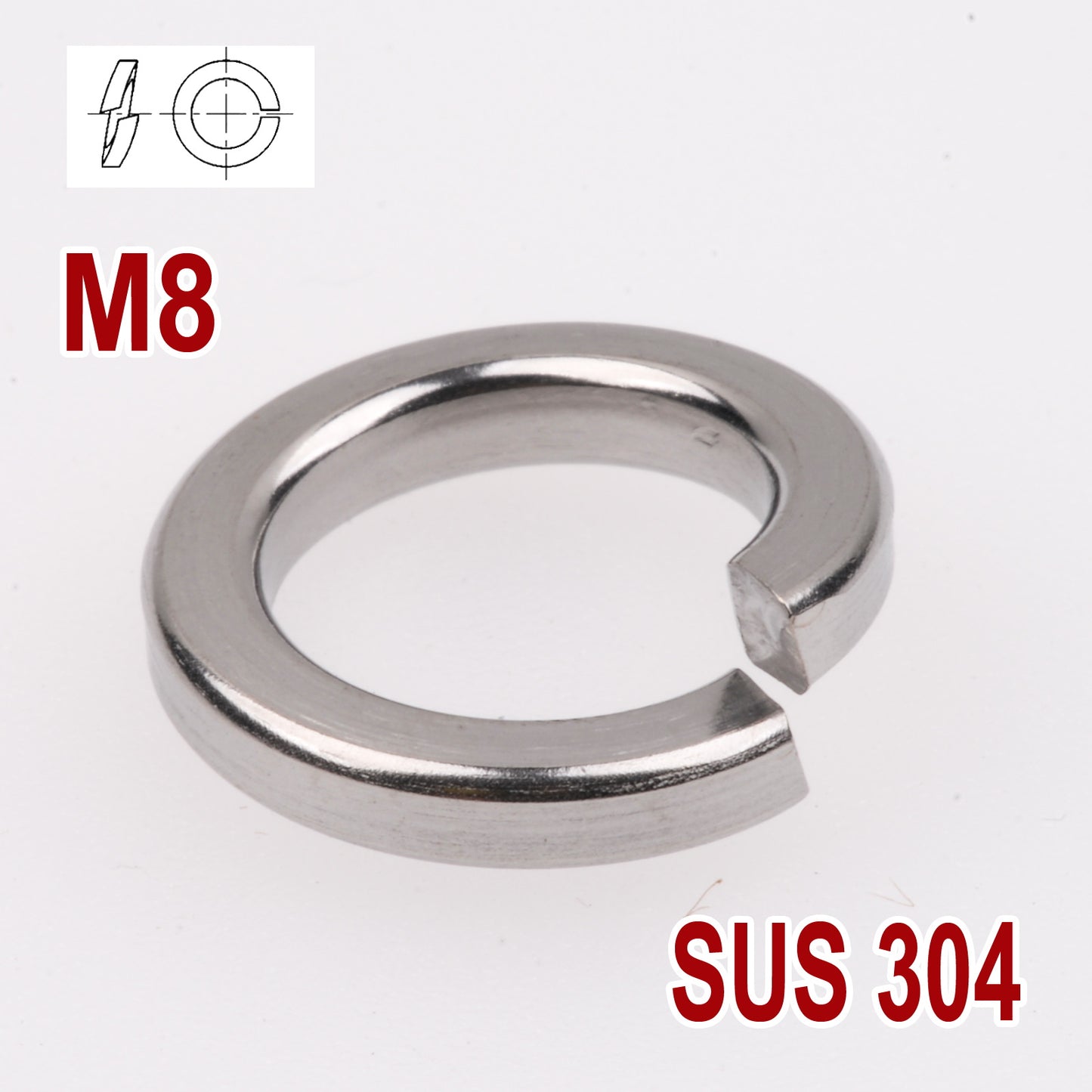 iBase - M8 Spring Split Washers Lock Washer Stainless Steel 304 Metric Round Rings Kit - W14189VAR.jpg