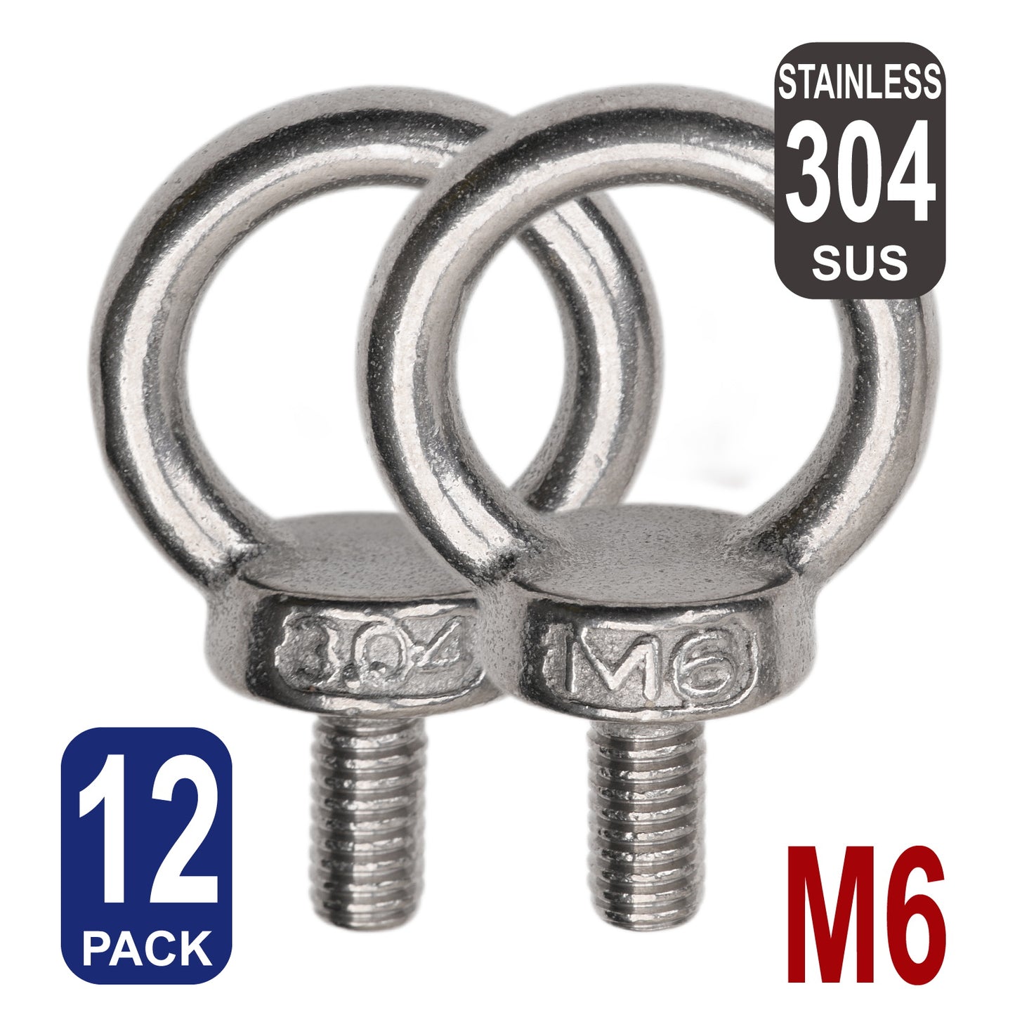 iBase - M6 Eye Bolts Lifting Ring Shoulder Bolt Thread Male Stainless Steel 304 SS Kit - W14611B12.jpg