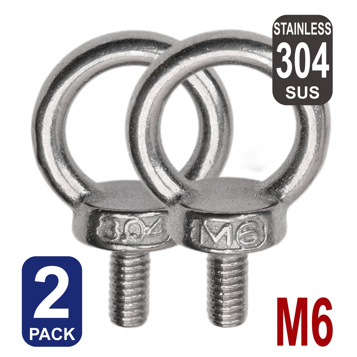 iBase - M6 Eye Bolts Lifting Ring Shoulder Bolt Thread Male Stainless Steel 304 SS Kit - W14611B2.jpg