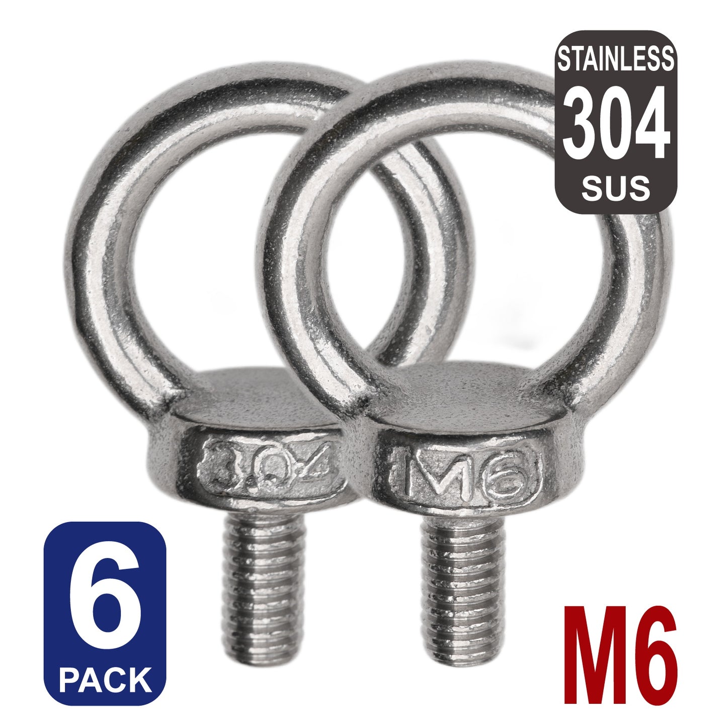 iBase - M6 Eye Bolts Lifting Ring Shoulder Bolt Thread Male Stainless Steel 304 SS Kit - W14611B6.jpg