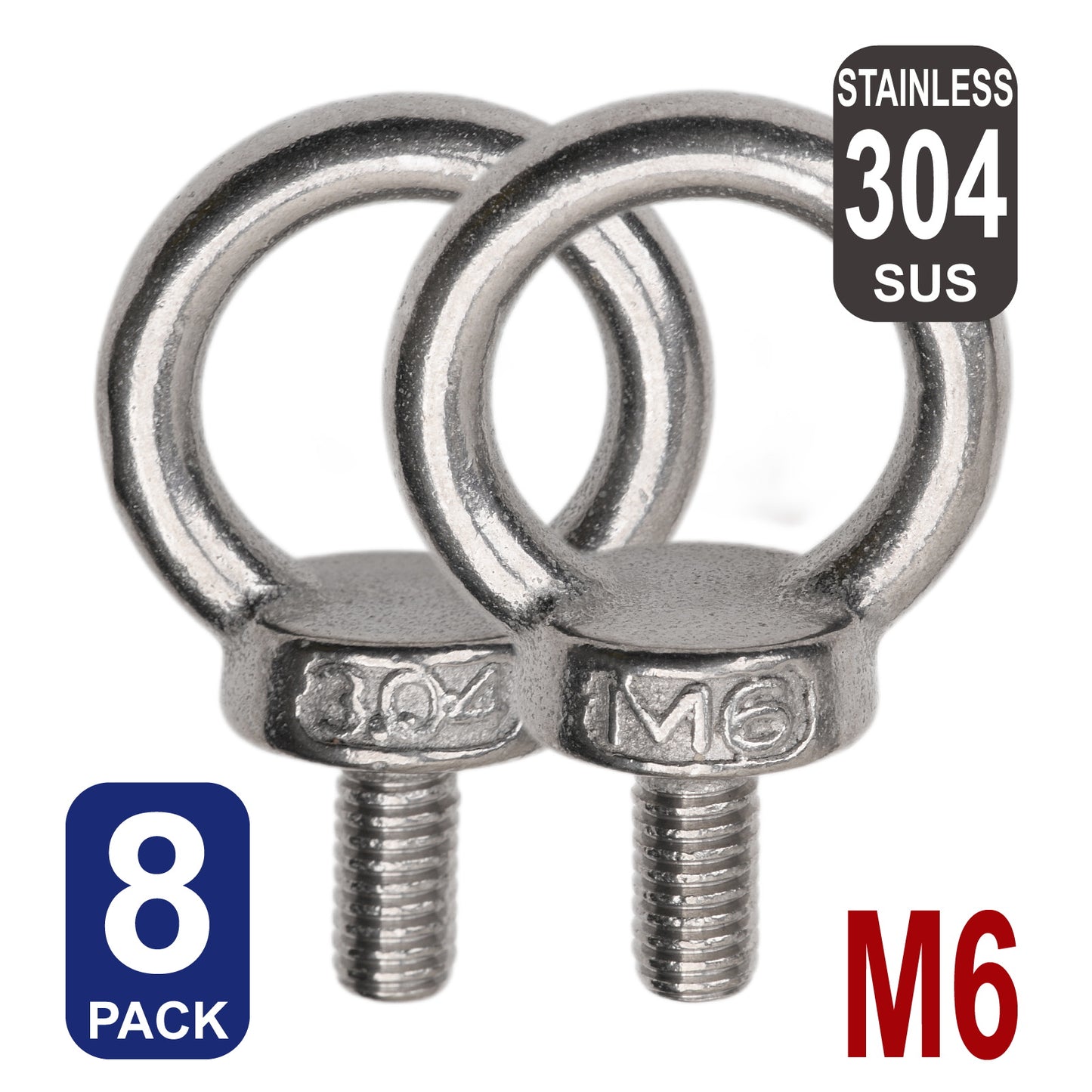 iBase - M6 Eye Bolts Lifting Ring Shoulder Bolt Thread Male Stainless Steel 304 SS Kit - W14611B8.jpg