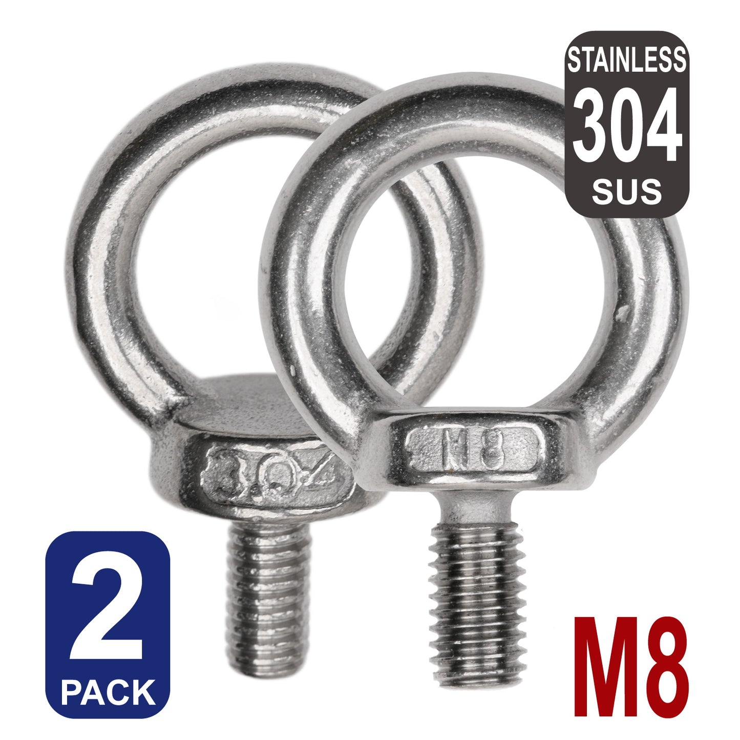 iBase - M8 Eye Bolts Lifting Ring Shoulder Bolt Thread Male Stainless Steel 304 SS Kit - W14612B2.jpg
