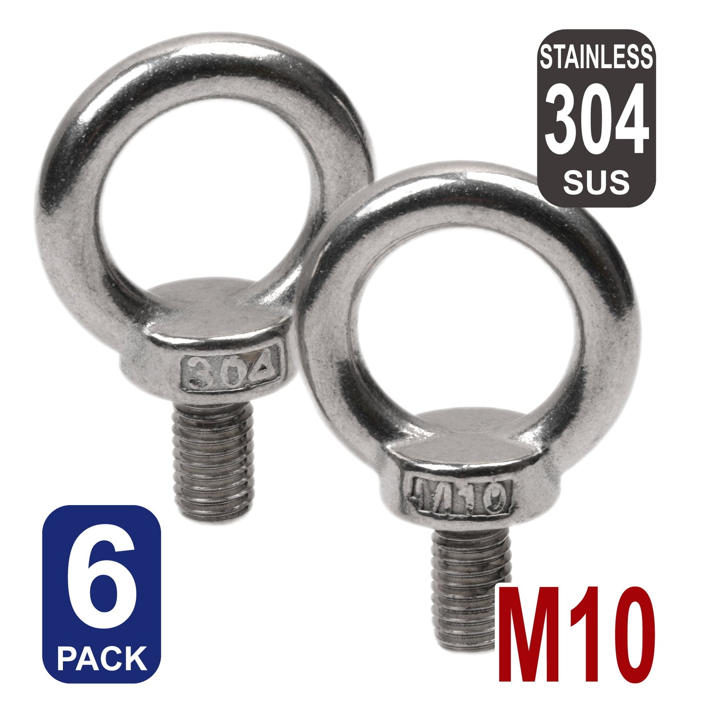 iBase - M10 Eye Bolts Lifting Ring Shoulder Bolt Thread Male Stainless Steel 304 SS Kit - W14613B6.jpg