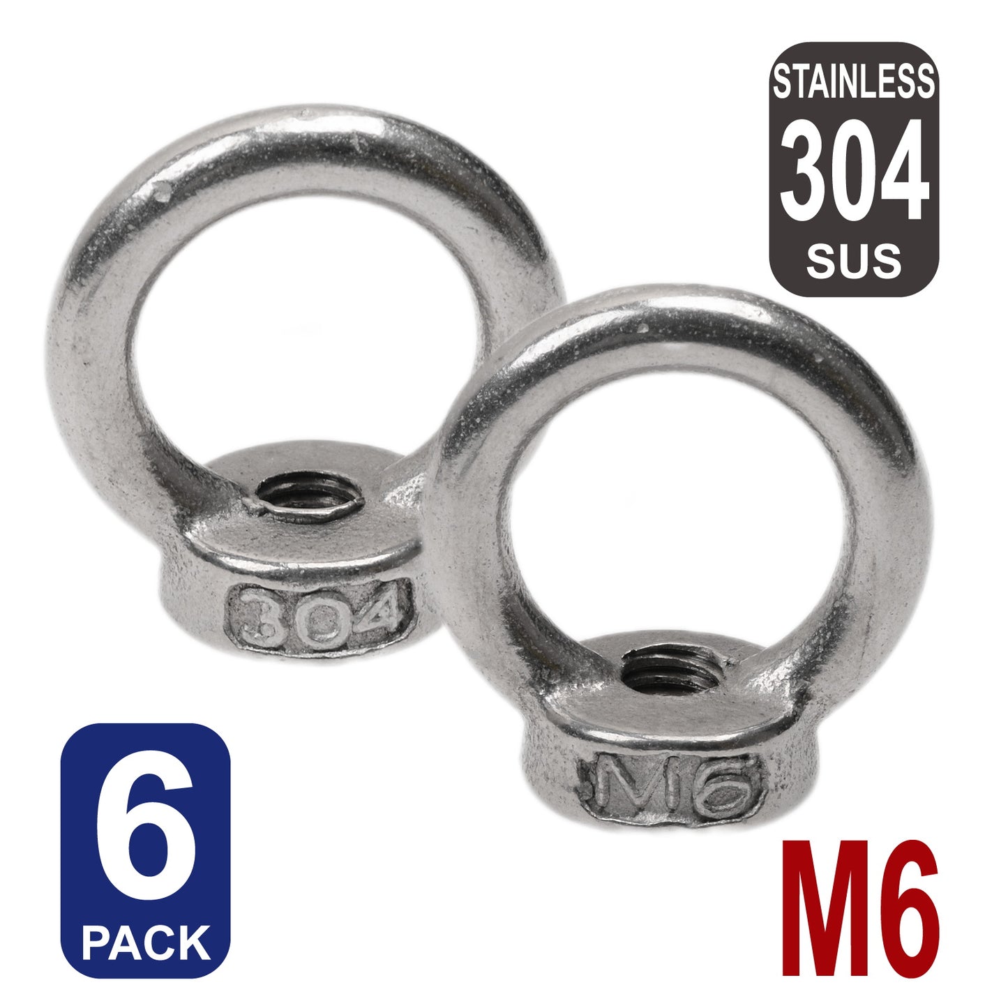 iBase - M6 Eye Nut Lifting Ring Shoulder Nuts Threaded Stainless Steel 304 Roof Rack Kit - W14615B6.jpg