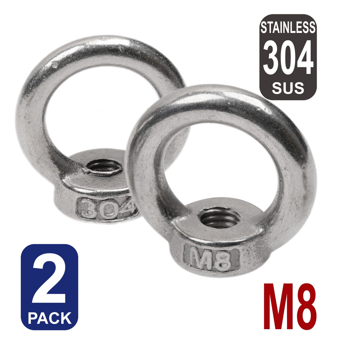 iBase - M8 Eye Nut Lifting Ring Shoulder Nuts Threaded Stainless Steel 304 Roof Rack Kit - W14616B2.jpg