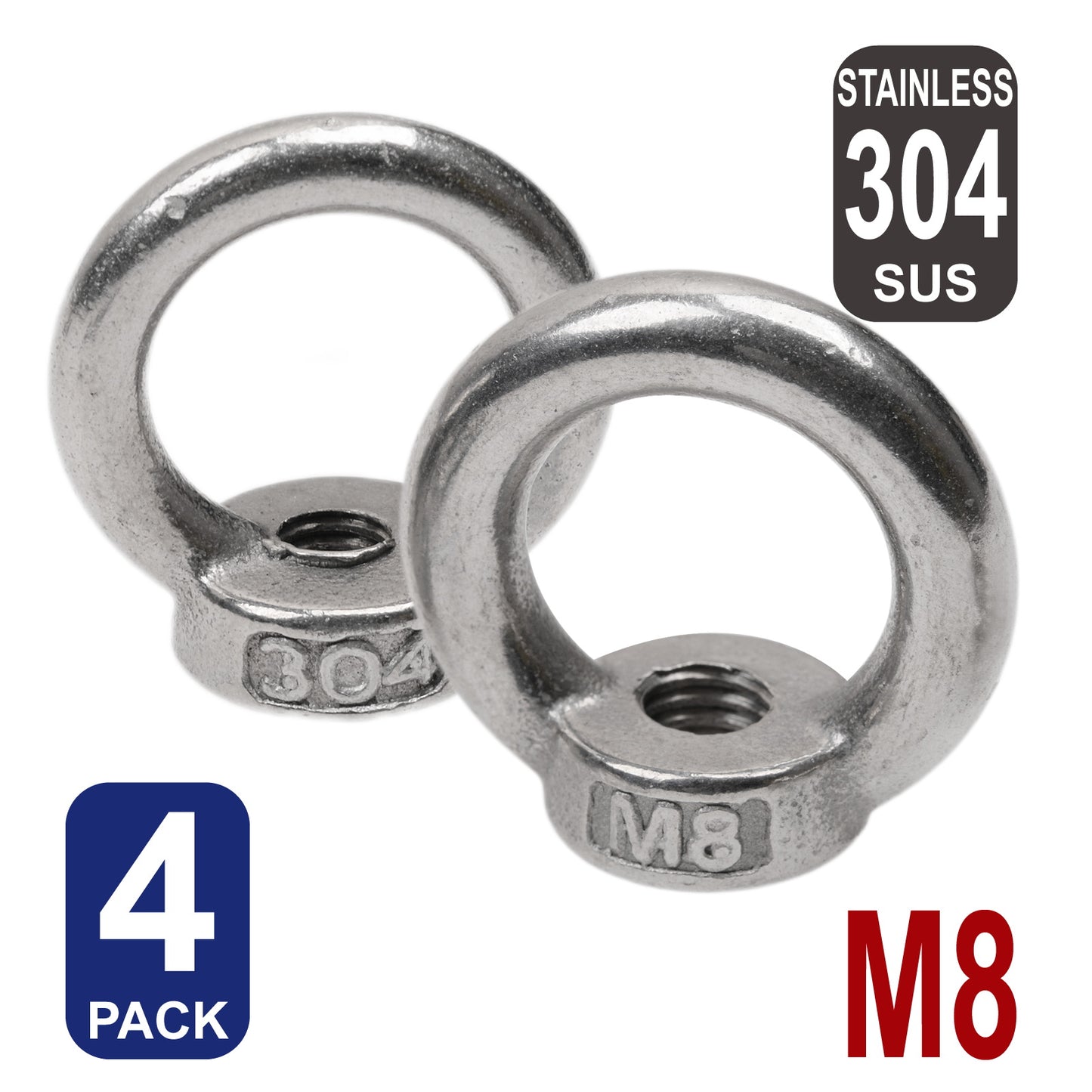 iBase - M8 Eye Nut Lifting Ring Shoulder Nuts Threaded Stainless Steel 304 Roof Rack Kit - W14616B4.jpg