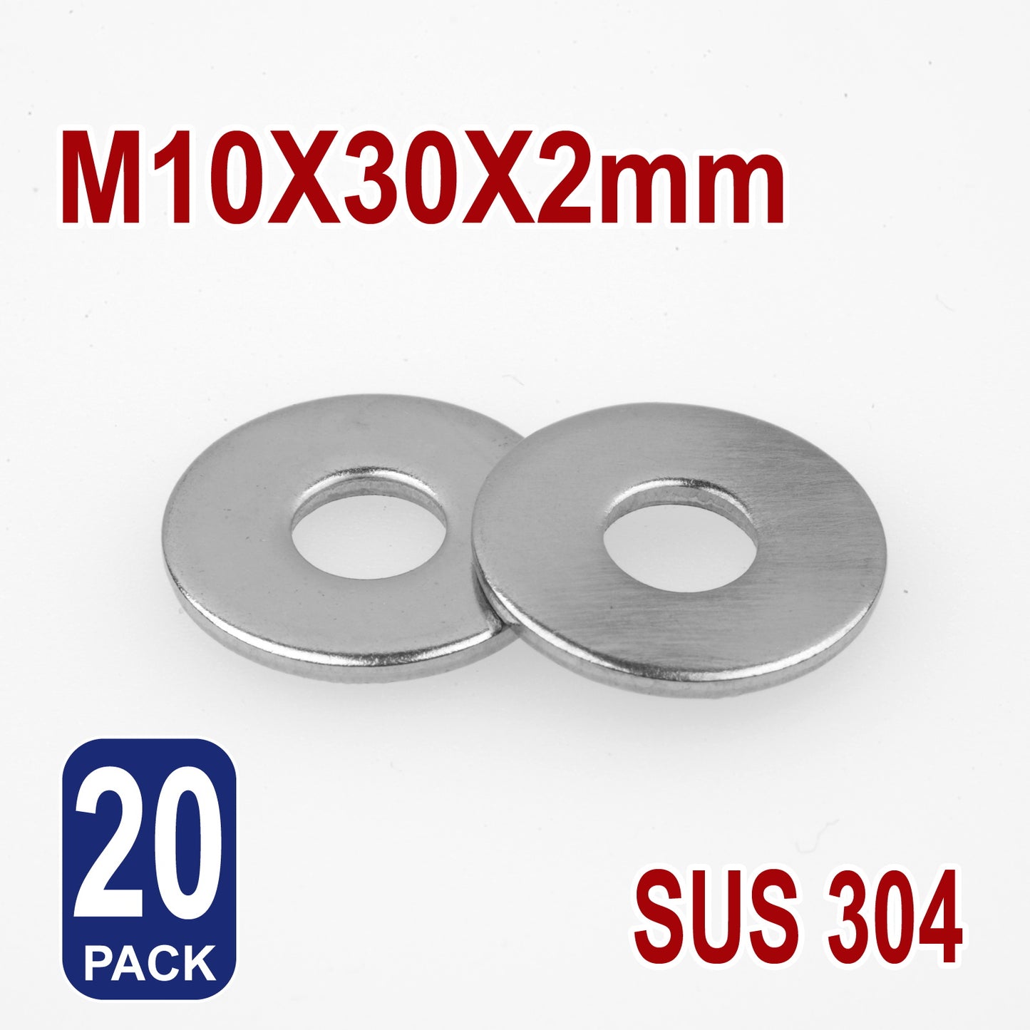 iBase - M10 Penny Mudguard Fender Flat Washers Stainless Steel 304 Metric SS Round Kit - W14619B20.jpg