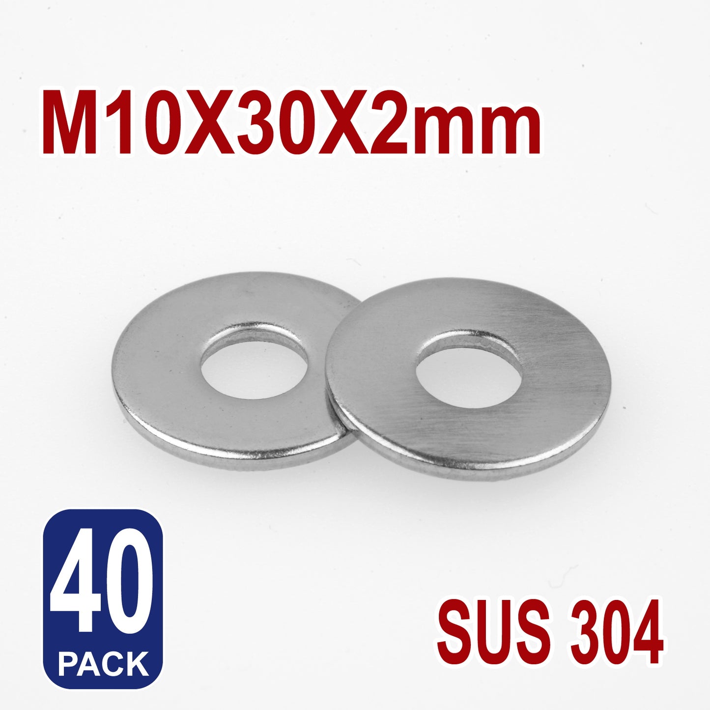 iBase - M10 Penny Mudguard Fender Flat Washers Stainless Steel 304 Metric SS Round Kit - W14619B40.jpg