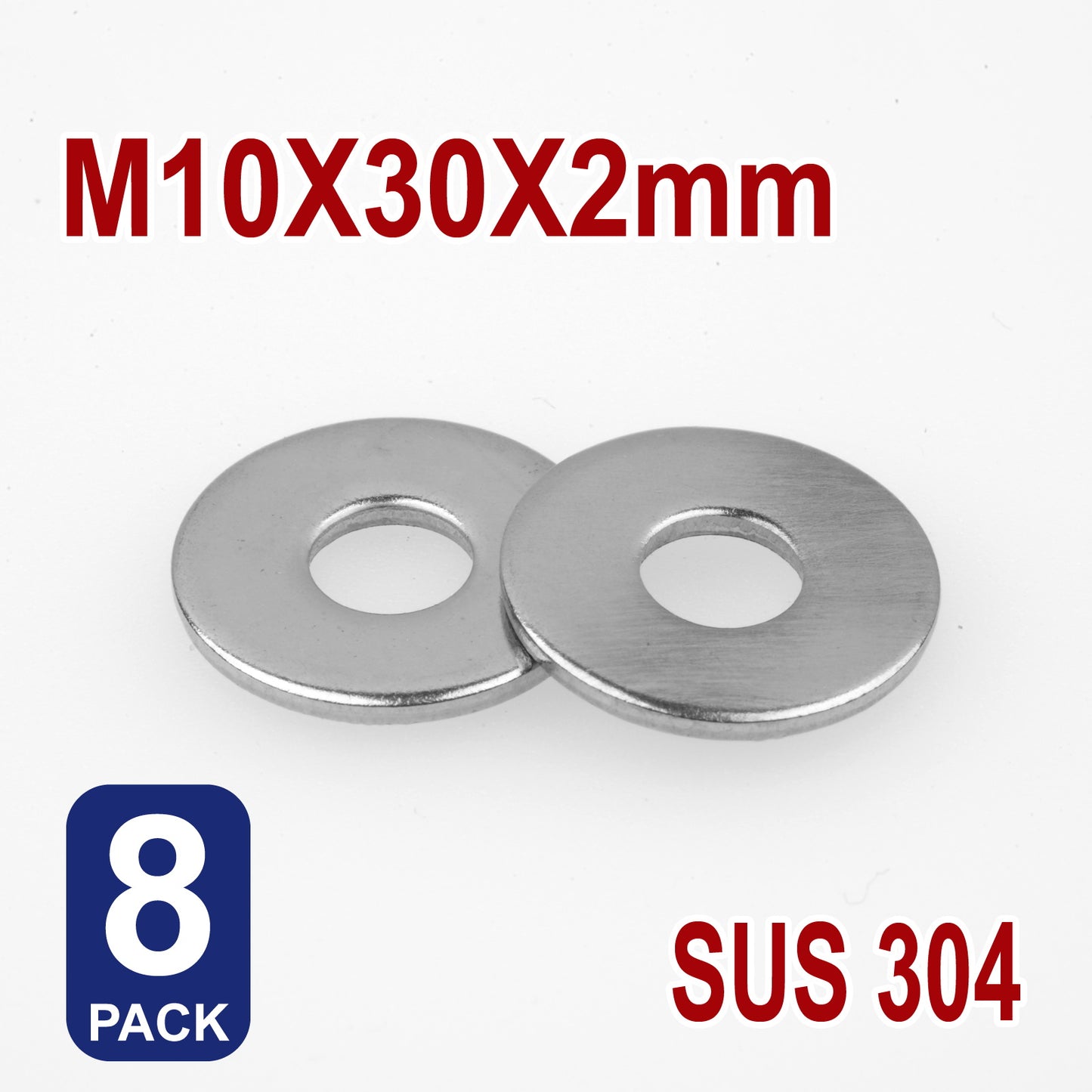 iBase - M10 Penny Mudguard Fender Flat Washers Stainless Steel 304 Metric SS Round Kit - W14619B8.jpg