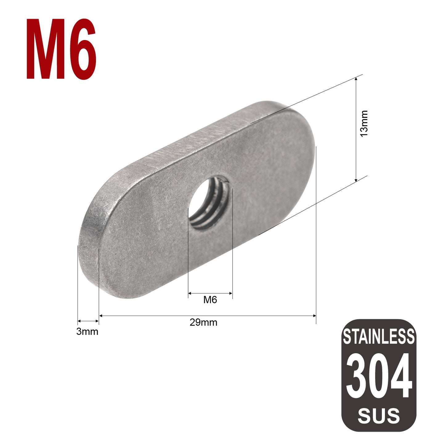 iBase - M6 x 20 mm Slot Channel Nuts Hex Bolts Slider Rhino Pioneer Roof Rack Track 4set - W14687M1.PT01.jpg