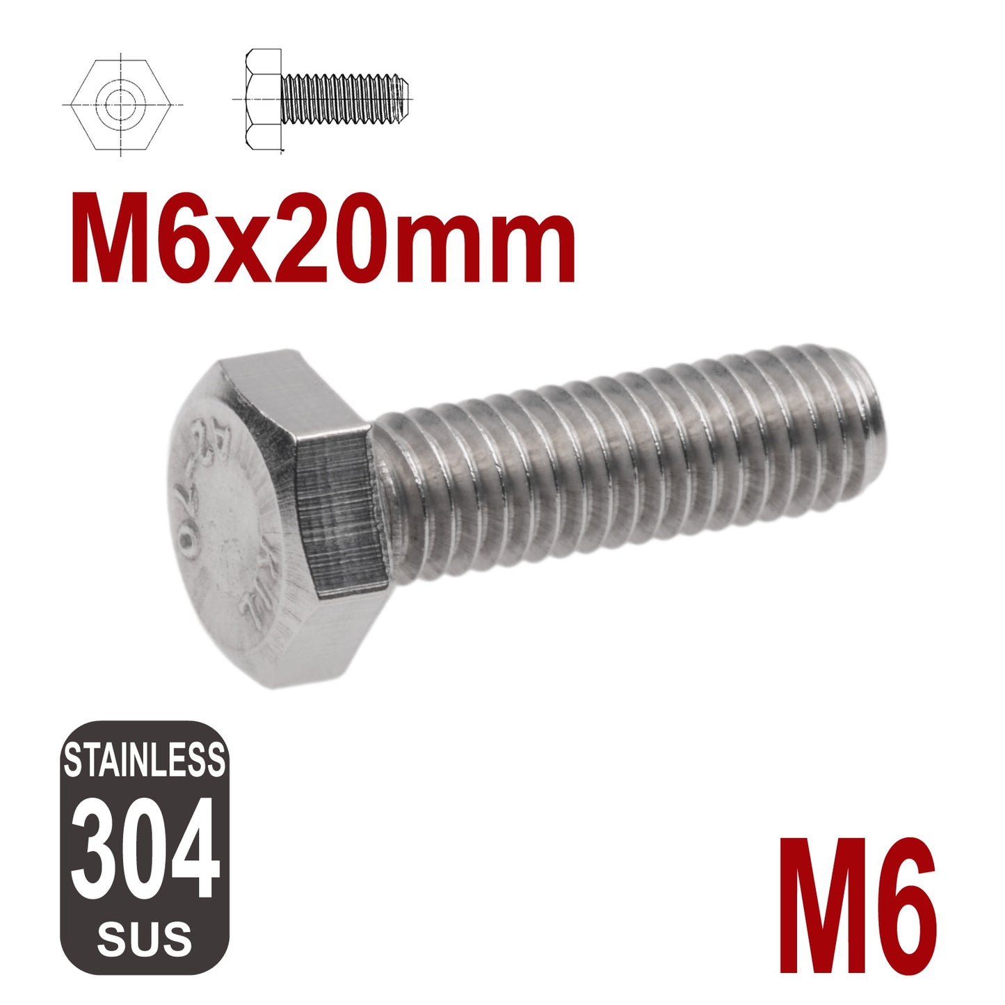 iBase - M6 x 20 mm Slot Channel Nuts Hex Bolts Slider Rhino Pioneer Roof Rack Track 4set - W14687M1.PT02.jpg