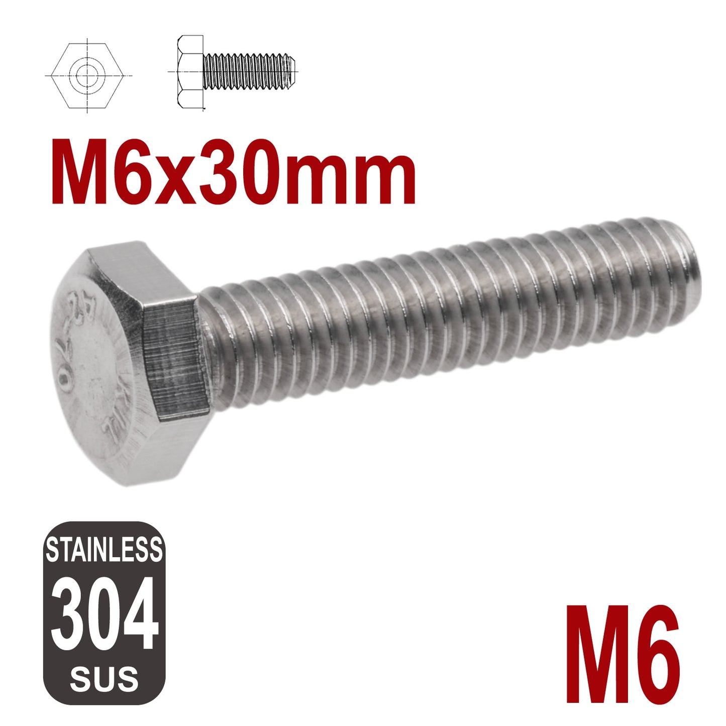 iBase - M6 x 30 mm Slot Channel Nuts Hex Bolts Slider Rhino Pioneer Roof Rack Track 4set - W14687M3.PT02.jpg
