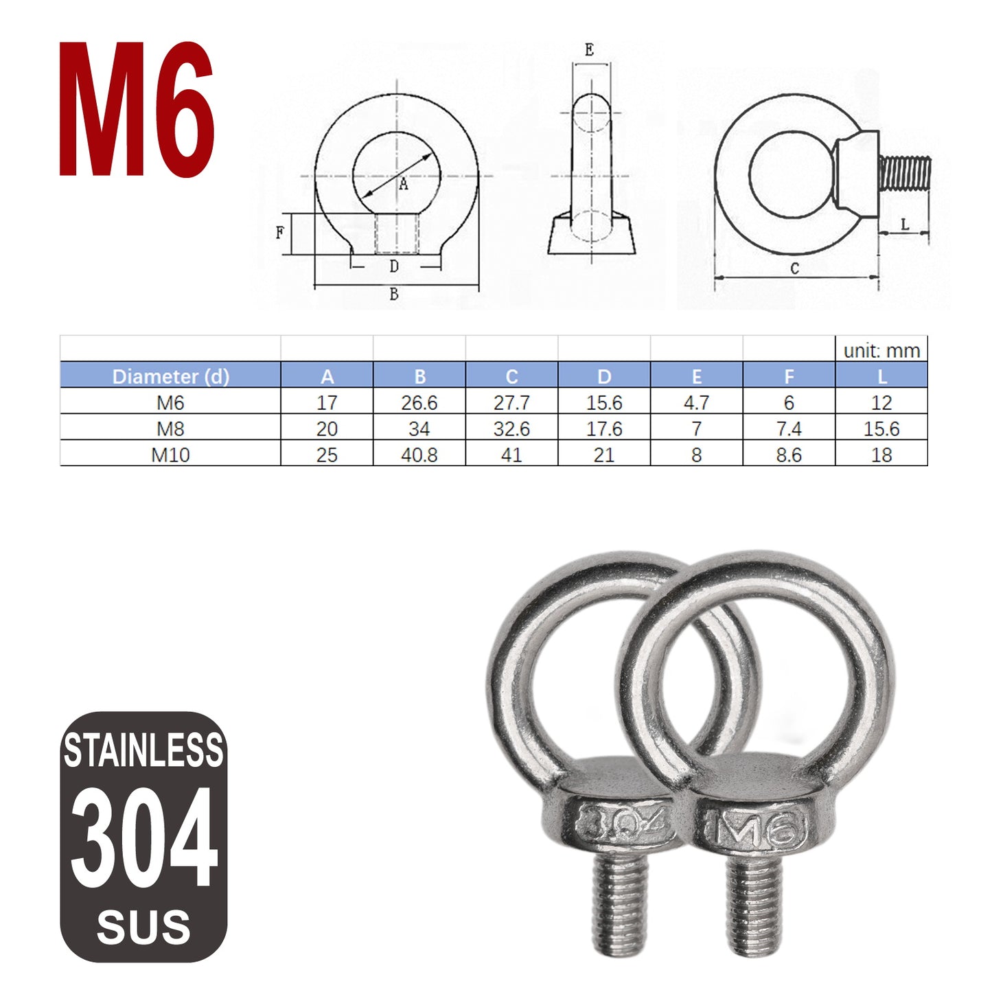 iBase - M6 Slot Channel Nuts Eye Bolts Slider Rhino Pioneer Roof Rack Track Rings 4set - W14687M5.PT02.jpg