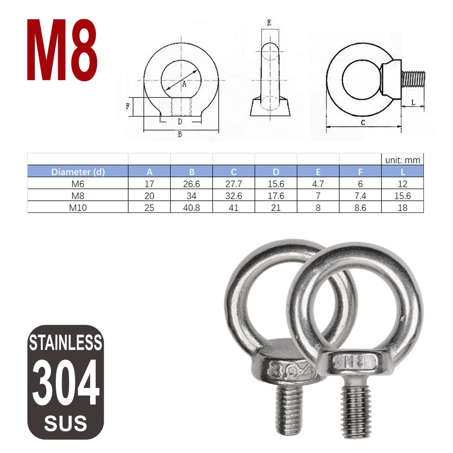 iBase - M8 4mm Slot Channel Nuts Eye Bolt Slider Rhino Thule Yakima Roof Rack Track 4set - W14688M5.PT02.jpg