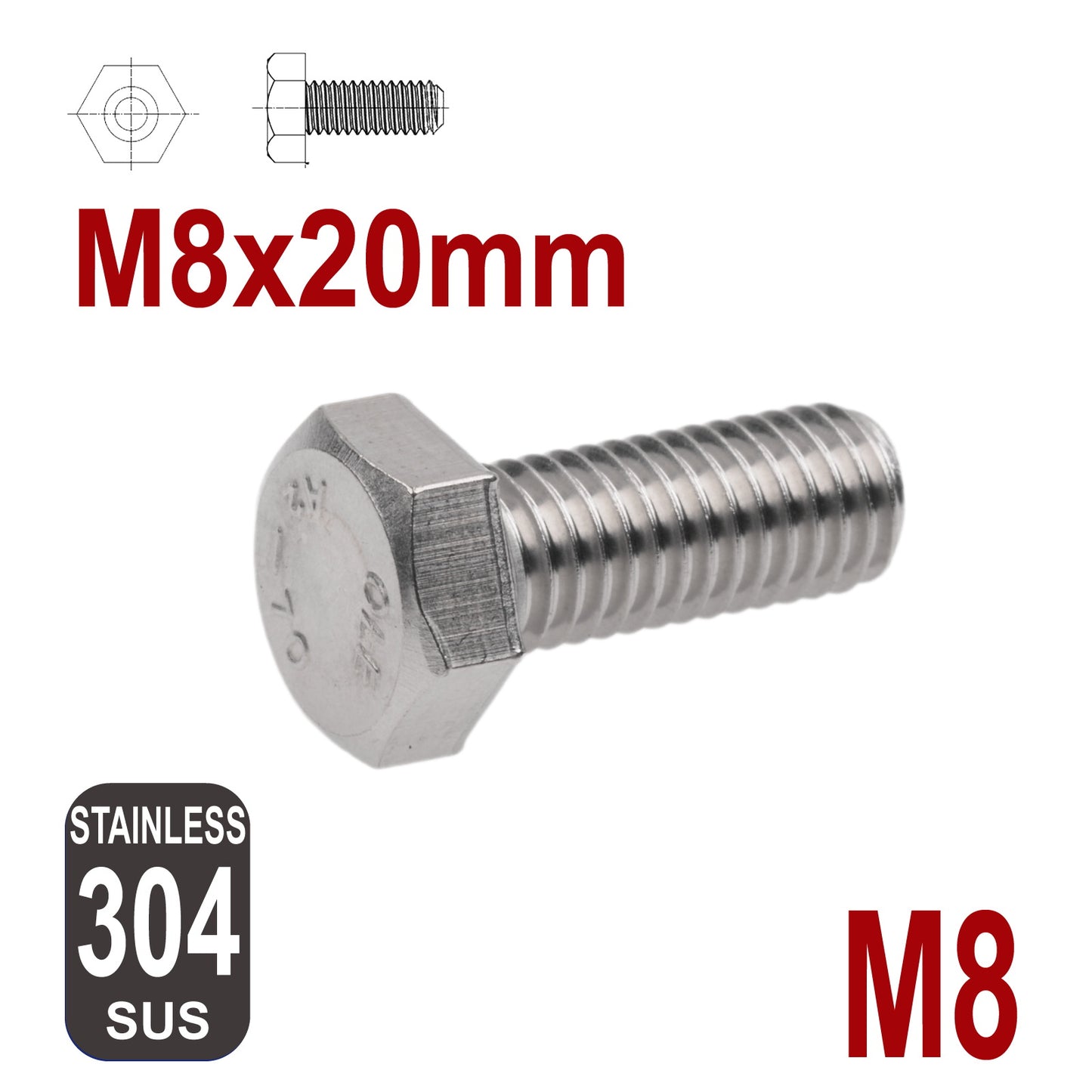 iBase - M8x20 8mm Slot Channel Nuts Hex Bolts Slider Rhino Thule Yakima Roof Rack 8set - W14689M1.PT02.jpg