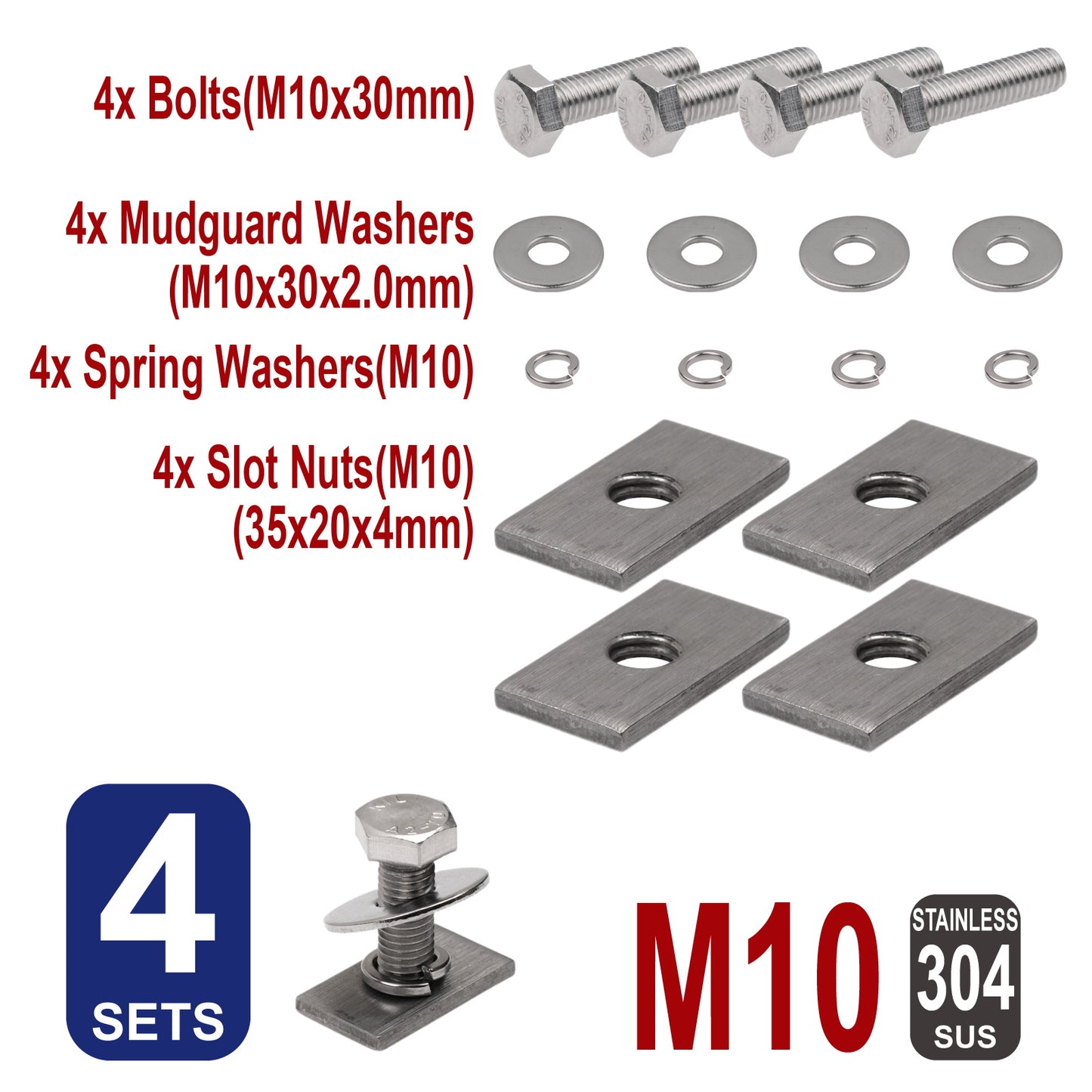 iBase - M10x30 4mm Slot Channel Nuts Hex Bolts Slider Rhino Thule Yakima Roof Rack 4set - W14690M3.jpg