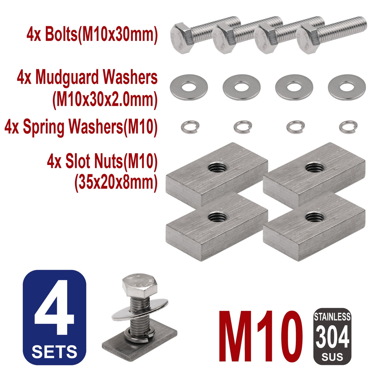 iBase - M10x30 8mm Slot Channel Nuts Hex Bolts Slider Rhino Thule Yakima Roof Rack 4set - W14691M3.jpg