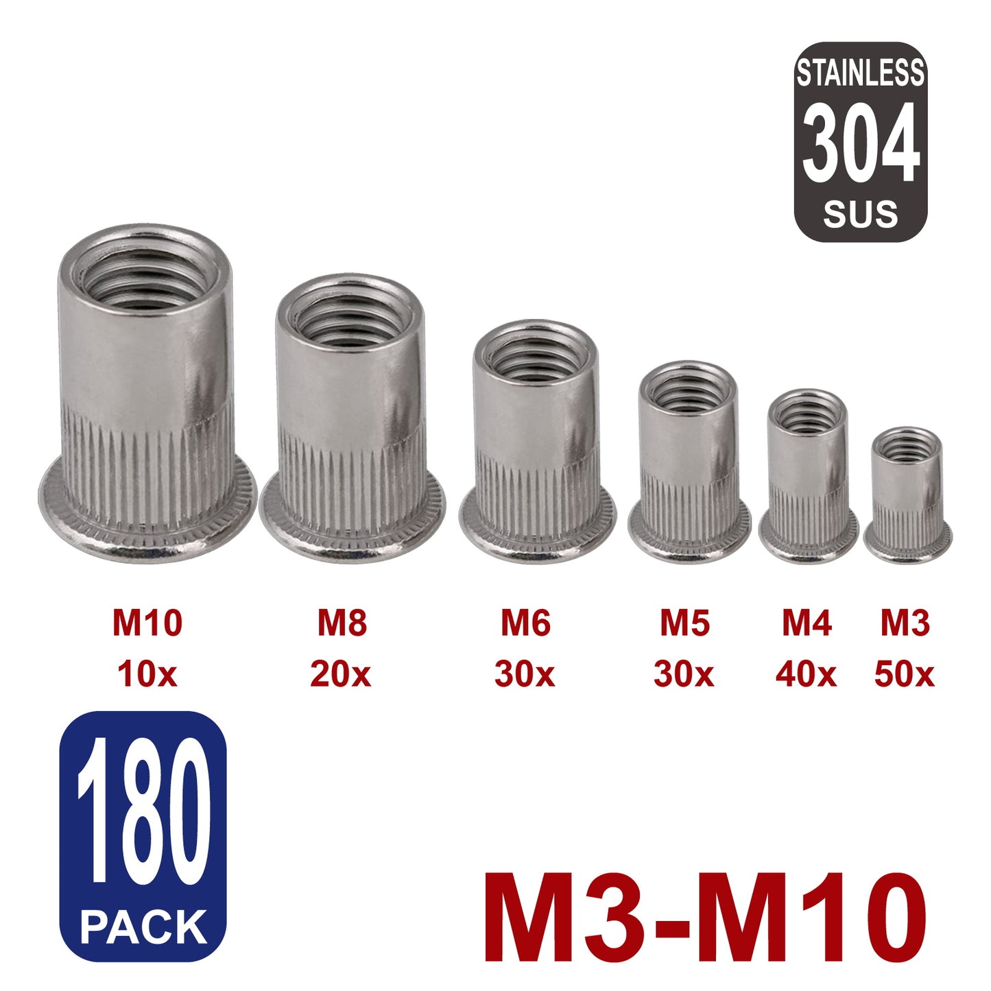 iBase - M3-M10 Rivet Nuts Threaded Insert Nutsert Flat Head Rivnuts Stainless 6size 180x - W21042M1.jpg