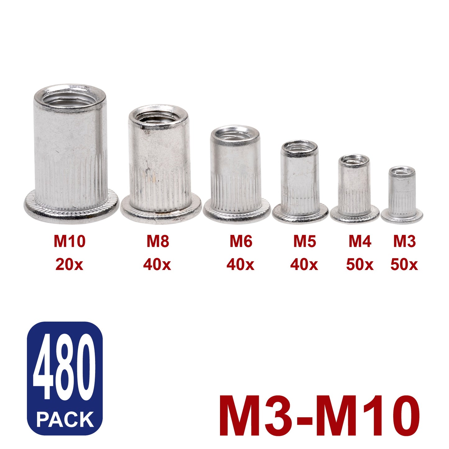 iBase - M3-M10 Rivet Nuts Threaded Insert Nutsert Flat Head Rivnuts Aluminium 6size 480x - W21049M2.jpg