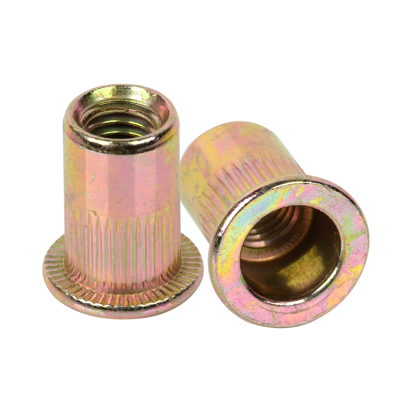 iBase - M10 Rivet Nuts Threaded Insert Nutsert Flat Head Rivnuts Yellow Zinc Plated Kit - W21058.MAIN.jpg