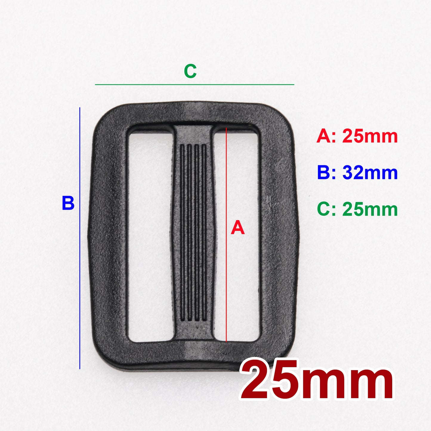 iBase - 25 mm Slider Webbing Strap Tri Glide Buckle Side Release Clips Belt Buckles Kit - W92226.PT01.jpg