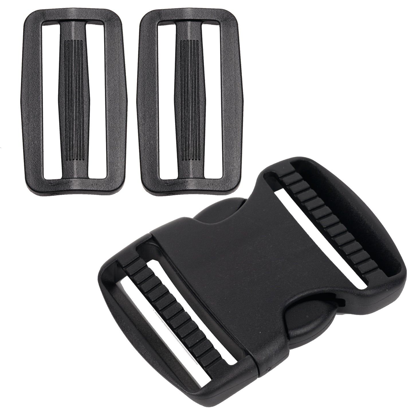 iBase - 50 mm Buckle Quick Side Release Clips Tri Glide Slider Webbing Straps Belt Kit - W92346VP.MAIN.jpg