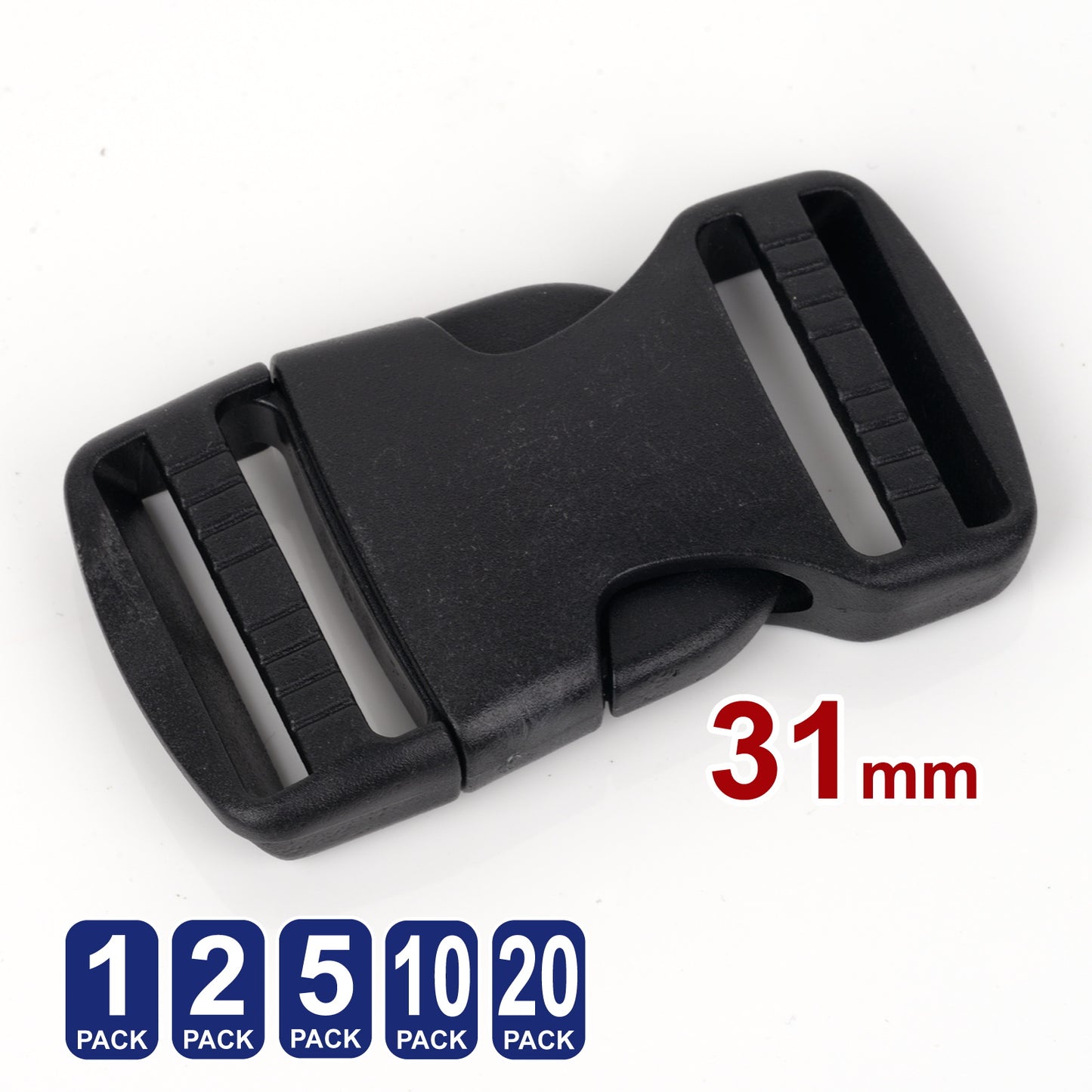 iBase - 31 mm Buckle Quick Side Release Clips Slider Webbing Straps Buckles Plastic Kit - W92348VAR.jpg